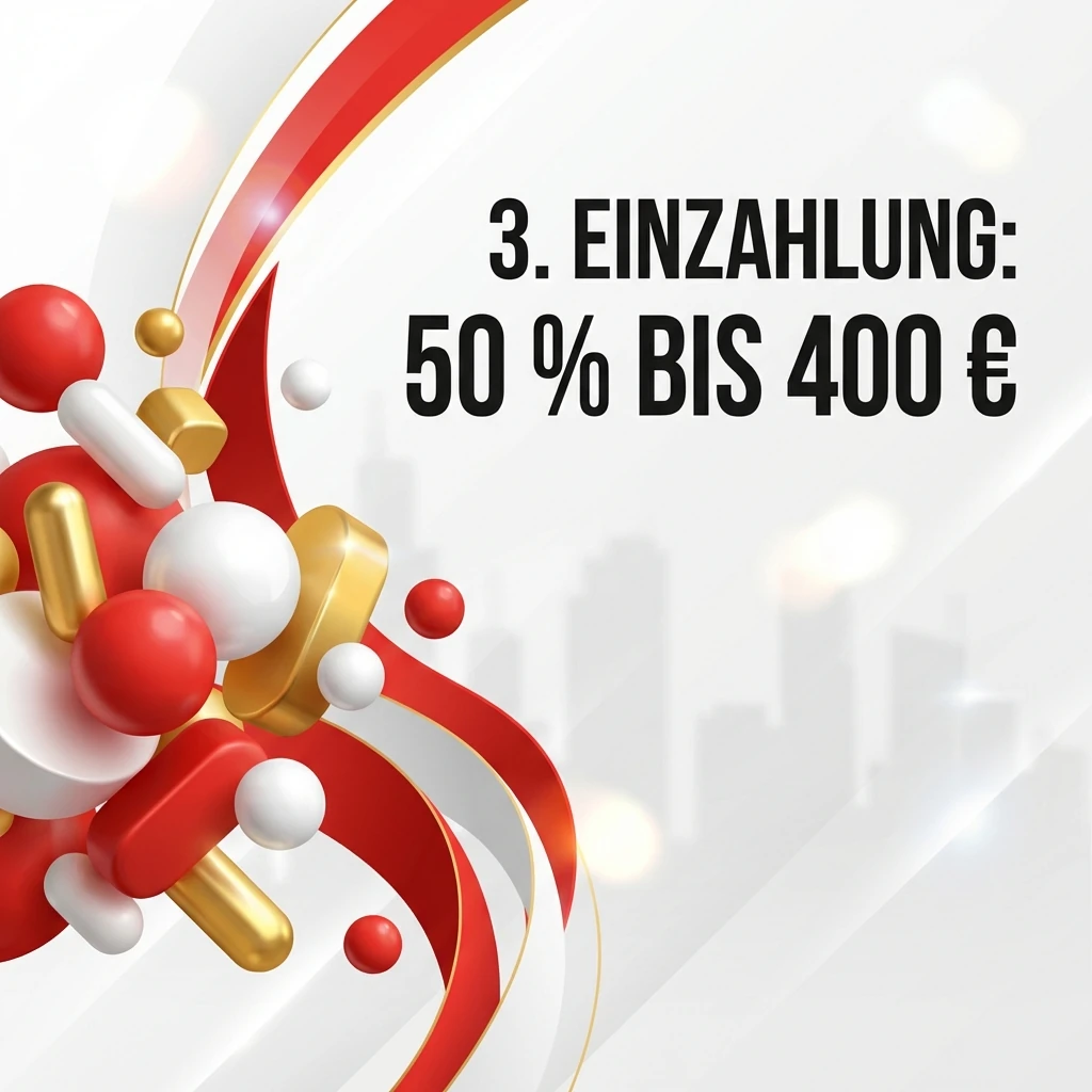3. Einzahlung: 50 % bis 400 €